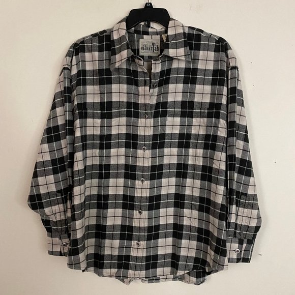 Levis Silvertab Oversized Plaid Flannel Shirt 2X - Picture 3 of 9